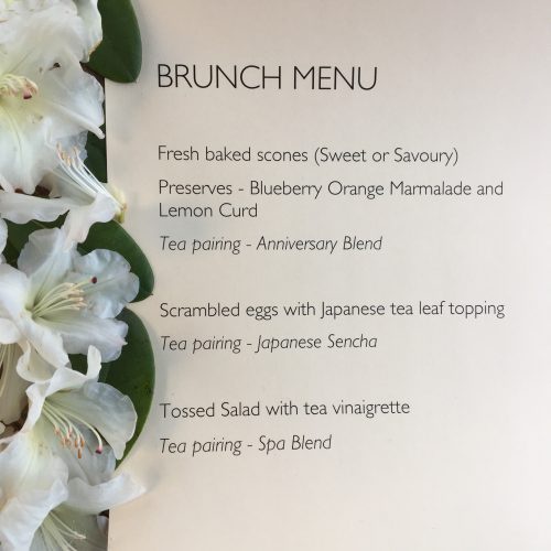 Brunch menu