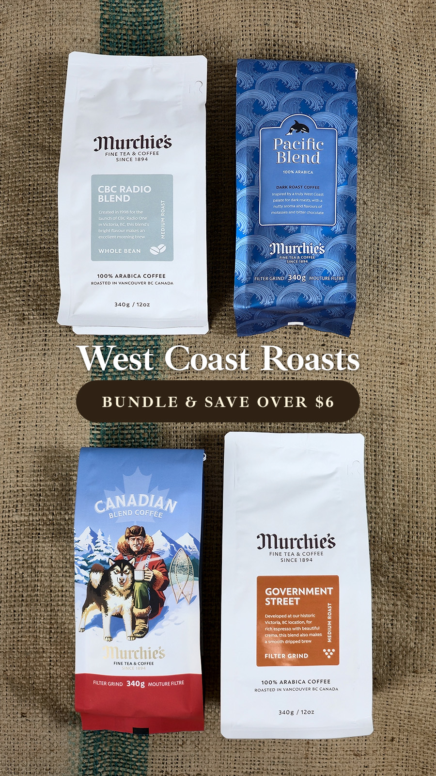 Murchie's west coast roasts - bundle and save!